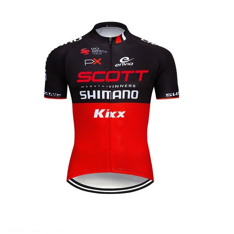 black red cycling jersey